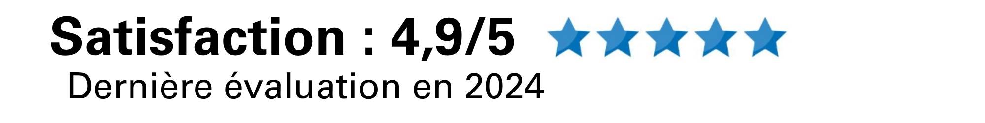 Satisfaction globale 98 de TUV Rheinland